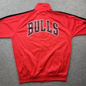 Chicago Bulls Jacket Mens XL Red NBA Basketball Full Zip Ultra Game Track‎